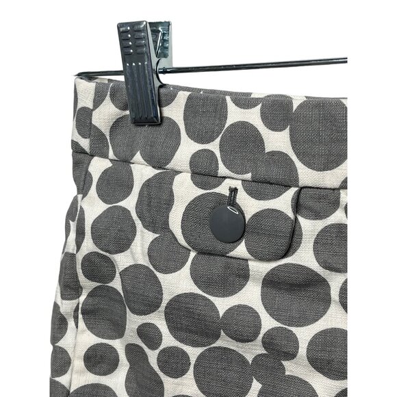 J Crew Shorts Womens Size 0 XS Chinos Polka Dots Casual Summer Gray White Print - Picture 4 of 10